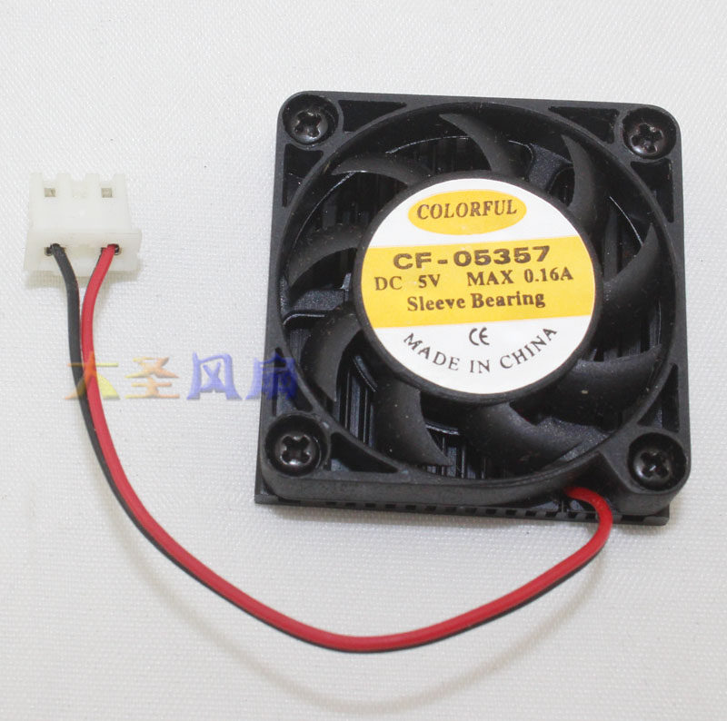COLORFUL 5V 路由器芯片散热器 CF-05357 5V 0.16A 3.5*3.5CM风扇