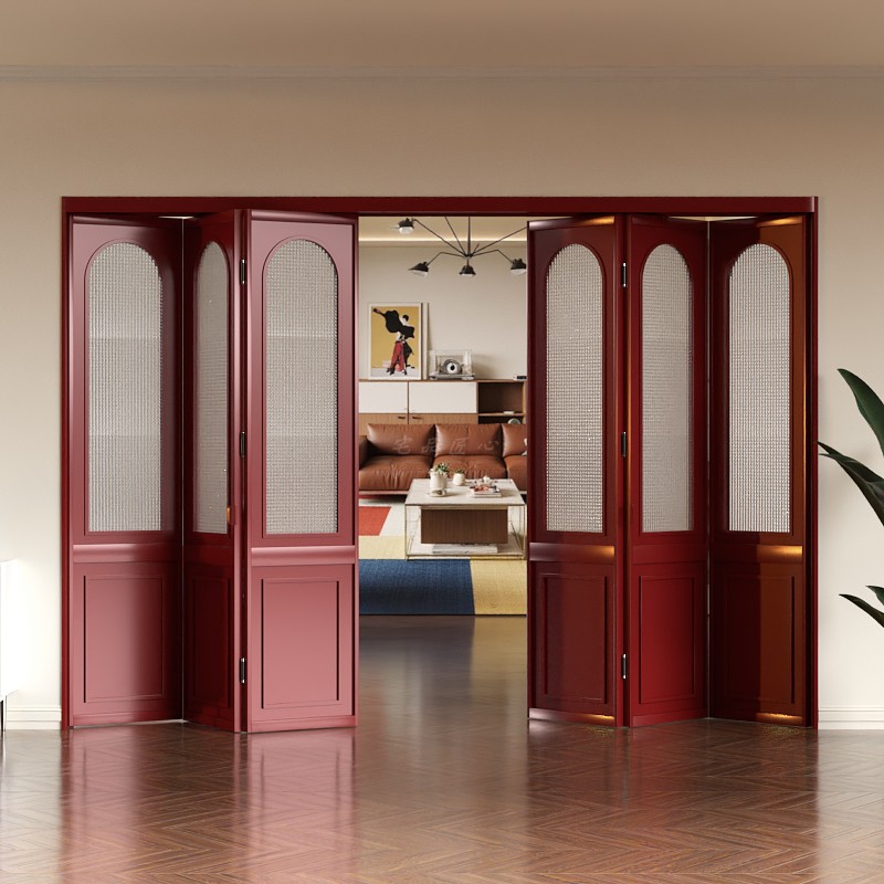 实木折叠门推拉门厨房门