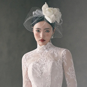 喜看手作白色花瓣蕾丝发夹头饰新娘结婚复古婚纱礼服跟妆旅拍饰品