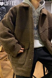 B239-Y7727-p128 ｛限价158｝羊羔毛加厚外套棉衣男 宽松棉衣图片