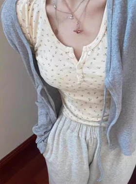夏季新款V领罗纹系带开衫BM纯色百搭薄款长袖登山防晒外套女休闲