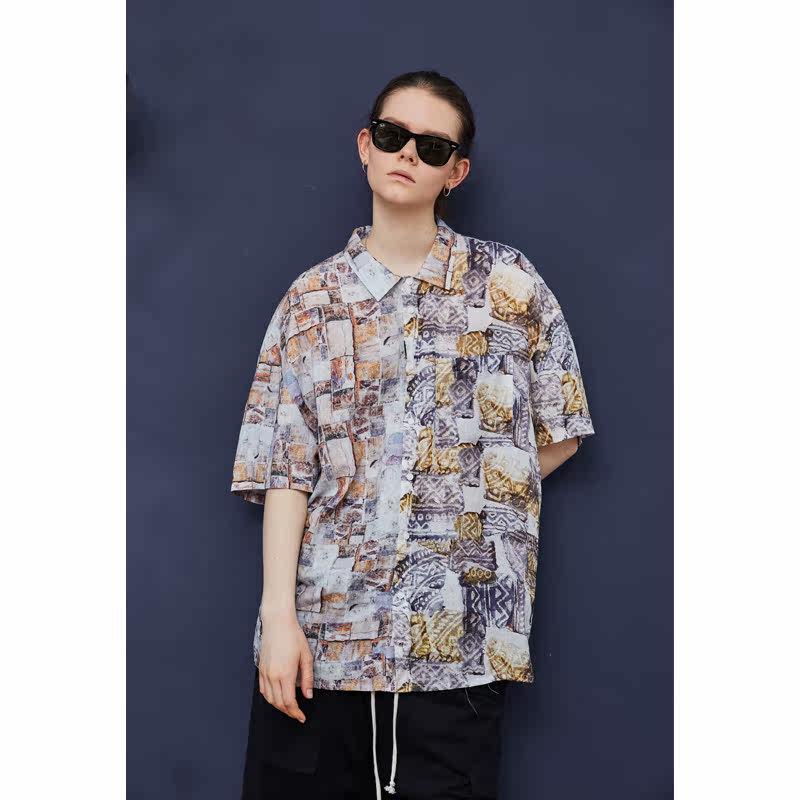 Vintage衬衫男花色印花潮日系 五分袖 复古港味 港风夏威夷海滩|msdalam kategori Pakaian Lelaki, shirt - dari Buy2taobao.com untuk memberikan perkhidmatan ejen Taobao profesional membeli