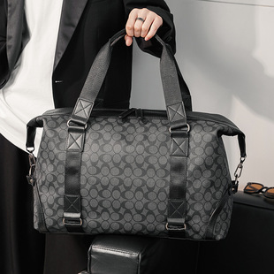现货零售新款手提旅行包潮牌个性横款男士男包休闲短途出差斜挎包