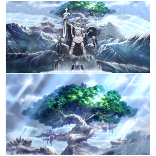 JACKSDO动画背景图 黄金圣斗士 北欧 系列 高级哑光相纸材质