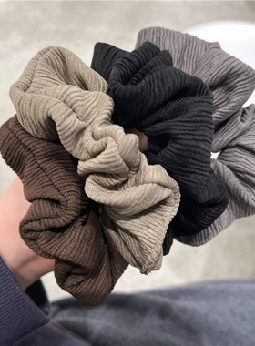 东大门同款针织大肠发绳ins网红皮筋少女皱褶净版发饰圈丸子头绳