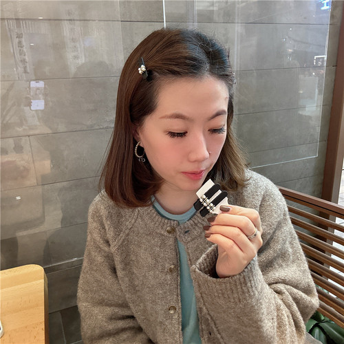刘海发夹日韩少女风格珍珠压夹