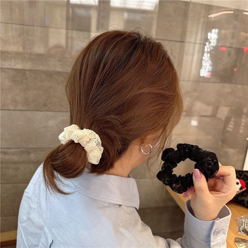 东大门同款蕾丝皱褶简约发绳ins网红丸子头绳日韩少女皮筋发饰圈,饰品/流行首饰/时尚饰品新,发饰,淘宝优惠券,粉丝福利购,淘宝优惠卷