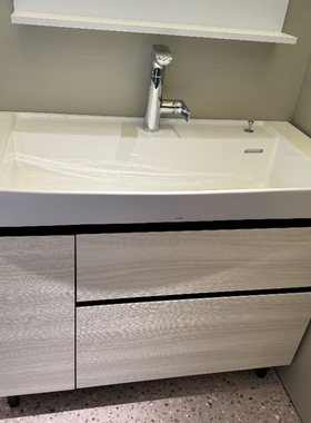 TOTO新浴室柜实木LBEA060/080/090/100MD/MW陶瓷落地挂墙卫浴柜