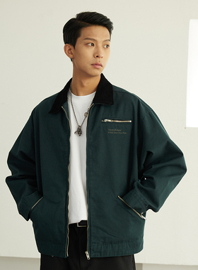 VMCL 灯芯绒领做旧竹节帆布底特律夹克外套男秋冬23AW vermicelli