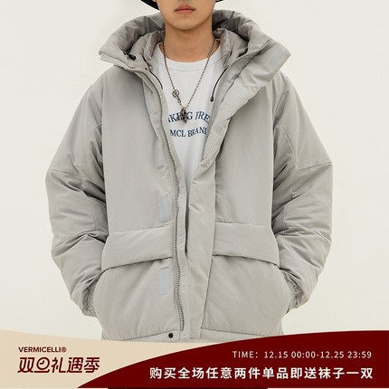 VMCL 经典款多口袋羽绒服防泼水宽松保暖外套潮牌21aw vermicelli