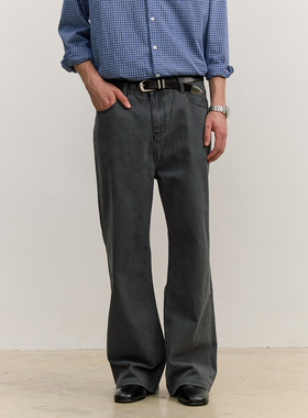 VMCL 素色基础通勤cleanfit微喇叭廓形牛仔裤男秋25AW vermicelli