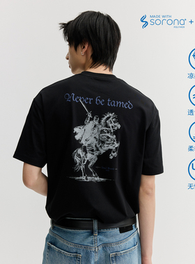 VMCL素描手绘战马索罗娜凉感透气宽松短袖T恤男女26SS vermicelli