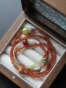 【疏影】芬达石榴石设计多圈手链项链