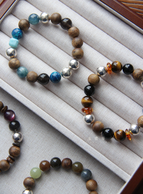 【旷野】棋楠沉香多宝合集 天然石设计手串