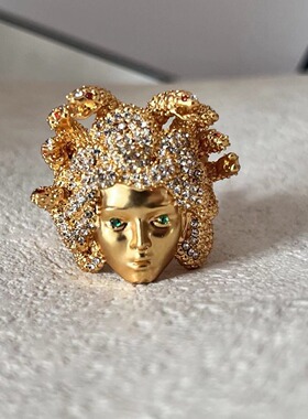 马思唯同款ICEKID美杜莎戒指指环饰品开口时尚个性时尚潮流原创