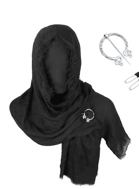 狂欢节维京海盗服装配件中世纪黑武士骑士斗篷万圣节COSP[LAY