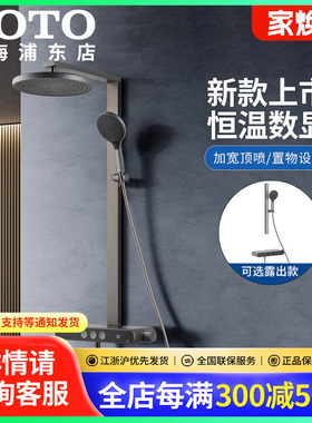 TOTO灰色恒温花洒套装新款上市数显TBW12480C/TBV10420C(05-k)