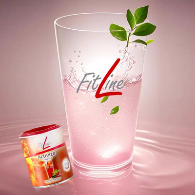 德国pm营养素定制玻璃杯子果汁杯带吸管&盖子&刻度FitLine标400ml