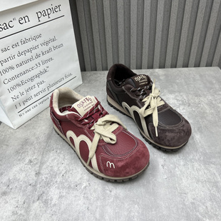 新款 2025秋冬季 薄绒平底韩版 舒适德训鞋 断码 休闲鞋 处理真皮女鞋