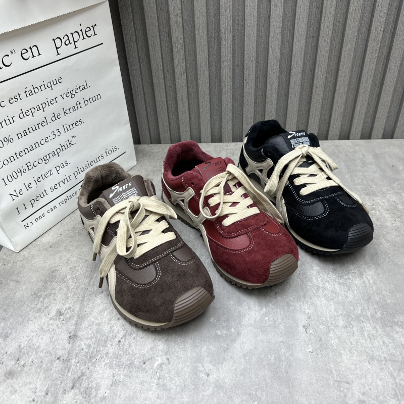 断码处理女鞋2025秋冬季新款圆头系带薄款学院风韩版加绒德训鞋