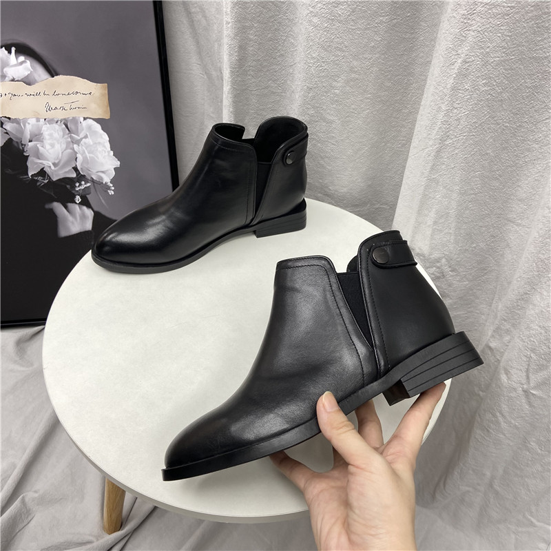 及裸靴新款断码处理真皮及裸靴