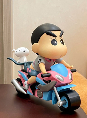 小新机车小新手办潮玩周边玩偶动漫公仔可爱桌面摆件