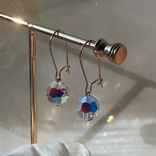 TYUSHA极光法式耳钩14k包金