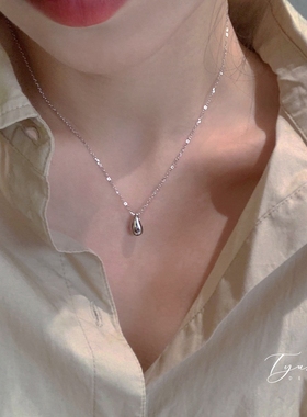 TYUSHA纯银精致小水滴项链