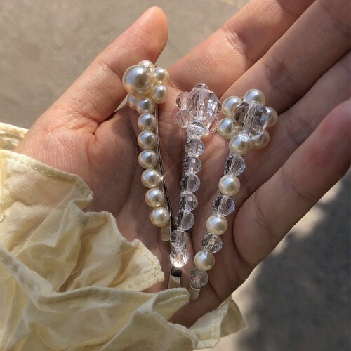 TYUSHA一朵小花温柔进口施家发夹