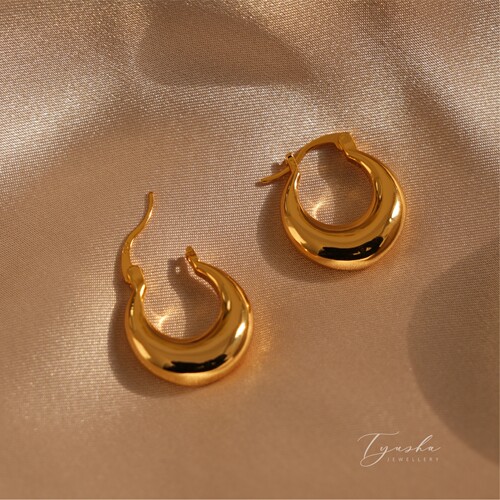 TYUSHA高级感复古法式月亮耳环