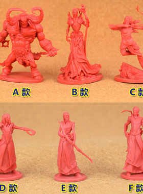 桌游模型 传承机制模型游戏 战棋跑团 神之泪  红色