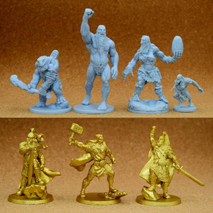 血色狂怒黑金盒 桌游模型 金色众神天神 山丘女巨人 巨魔预言师