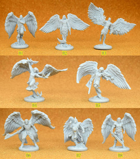 天使战争桌游模型未上色白膜 神话天神 大天使 天使之战
