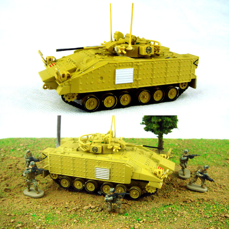 1:72成品沙盘兵人手涂模型 mcv-80武士履带式步兵战车 英军装甲车