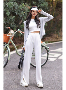 B 门店26&9！冰点防晒裤 高倍防晒/UPF50+垂感直筒休闲裤女C21457