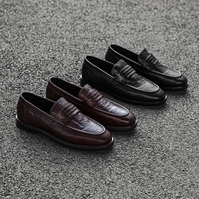 现货 头层牛皮乐福鞋女2025新款时尚百搭韩版软底透气真皮单鞋女