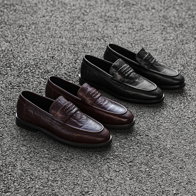 现货 头层牛皮乐福鞋女2025新款时尚百搭韩版软底透气真皮单鞋女