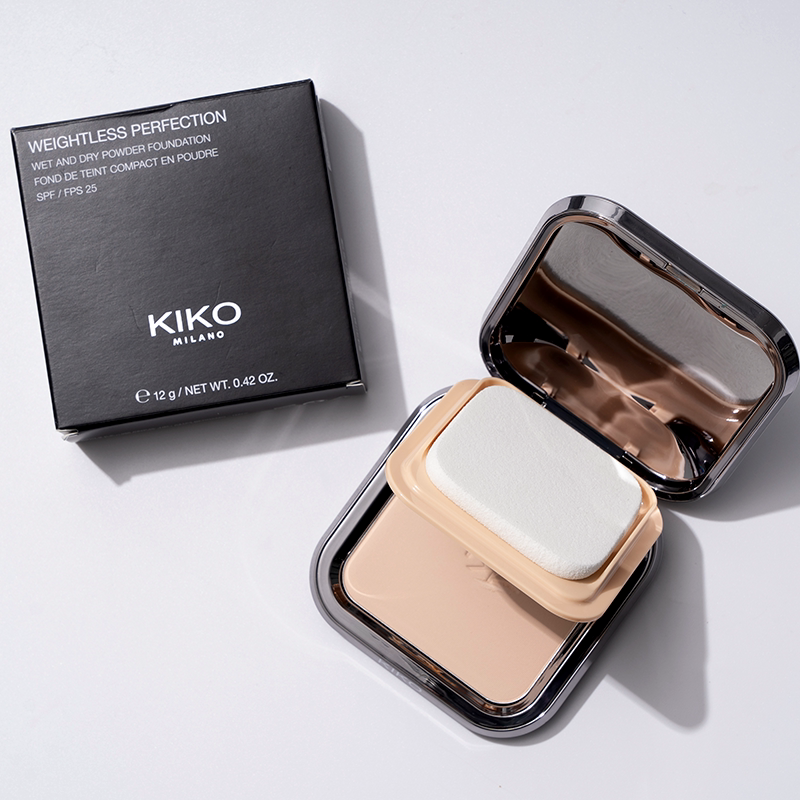 意大利kiko干湿两用双层防晒粉饼哑光定妆持久spf30 cr15