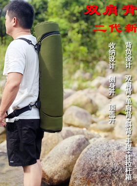 双肩背包三脚架包加厚液压云台捷脚架袋帆布包氧气瓶包单头硬壳