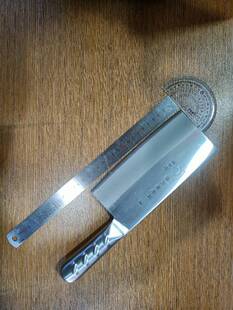 扬州15年老店得胜桥胡顺兴4号钢柄厨师前切后斩刀头重厨房菜刀