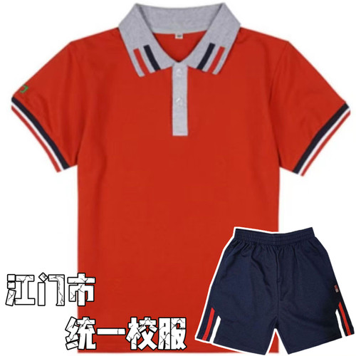 江门市统一小学学校校服恩平学生夏装短袖运动服男女同款