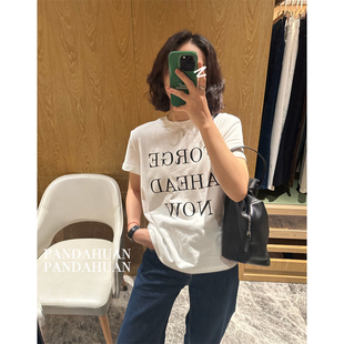 秋冬叠穿top_100%棉绵软飞飞袖 宽松磨毛印花字母t恤女内搭上衣