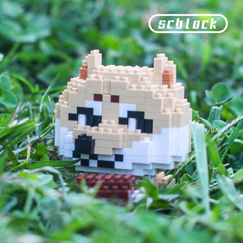 scblock神烦狗dogeDIY积木冲四