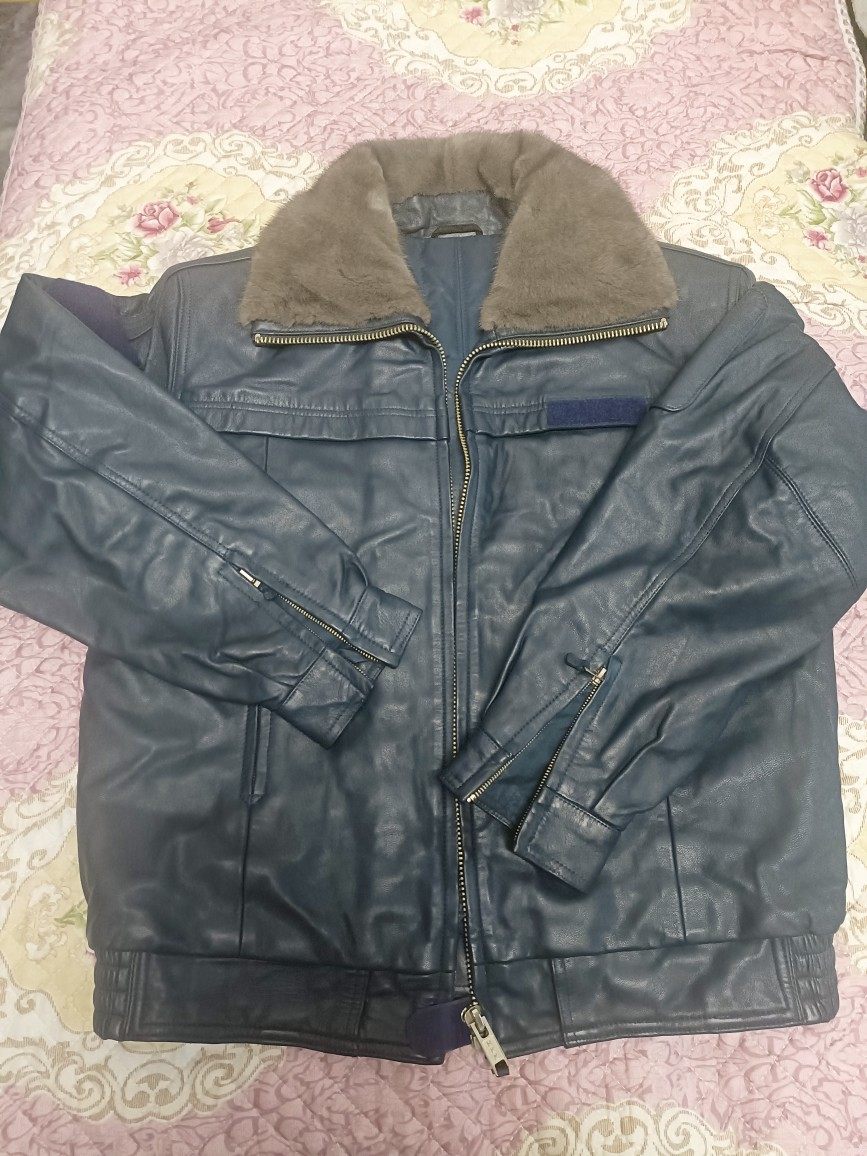 二手上交飞行皮衣皮裤水貂毛领加厚小羊皮外套皮裤内里夹层热熔棉,男装,皮衣,淘宝优惠券,粉丝福利购,淘宝优惠卷