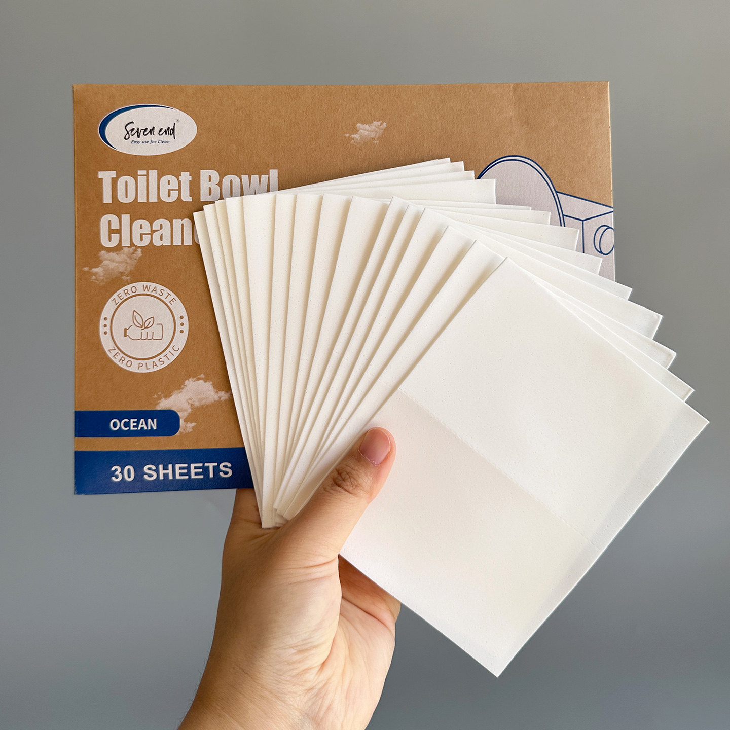 出口30片海洋杀菌除垢马桶清洁片