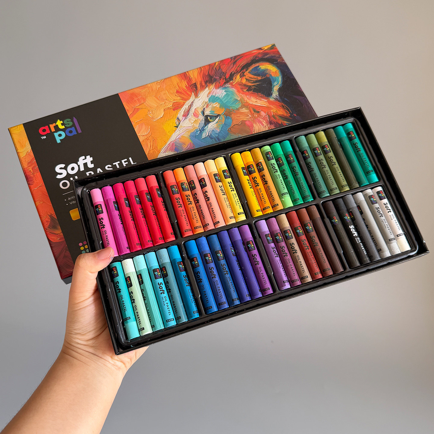 外贸软质丝滑高饱和色48色油画棒 儿童绘画可水洗混色艺术级彩笔