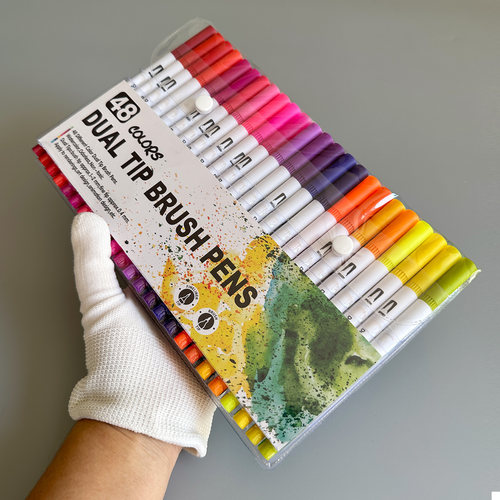 无毒无味双头48色水彩笔绘画勾线