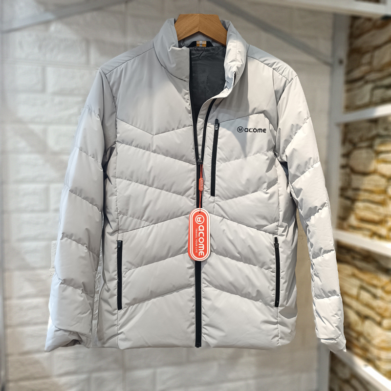 短款立领男士羽绒服中厚款