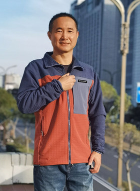 阿珂姆新品软壳抓绒衣冬季宽松休闲夹克户外中间层休闲衣加绒保暖