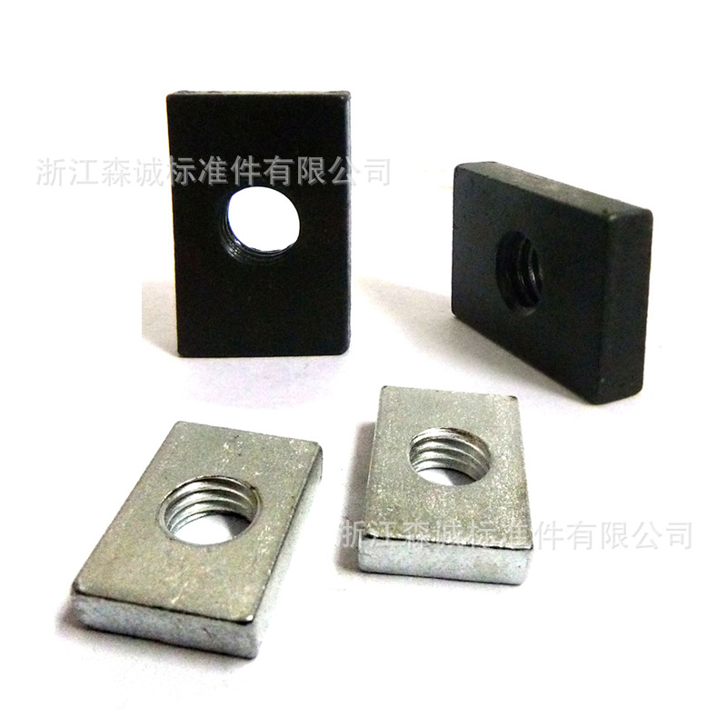 长方形螺母镀锌铝型材配件M8M6M4M5黑色四方正方形直角滑块螺帽